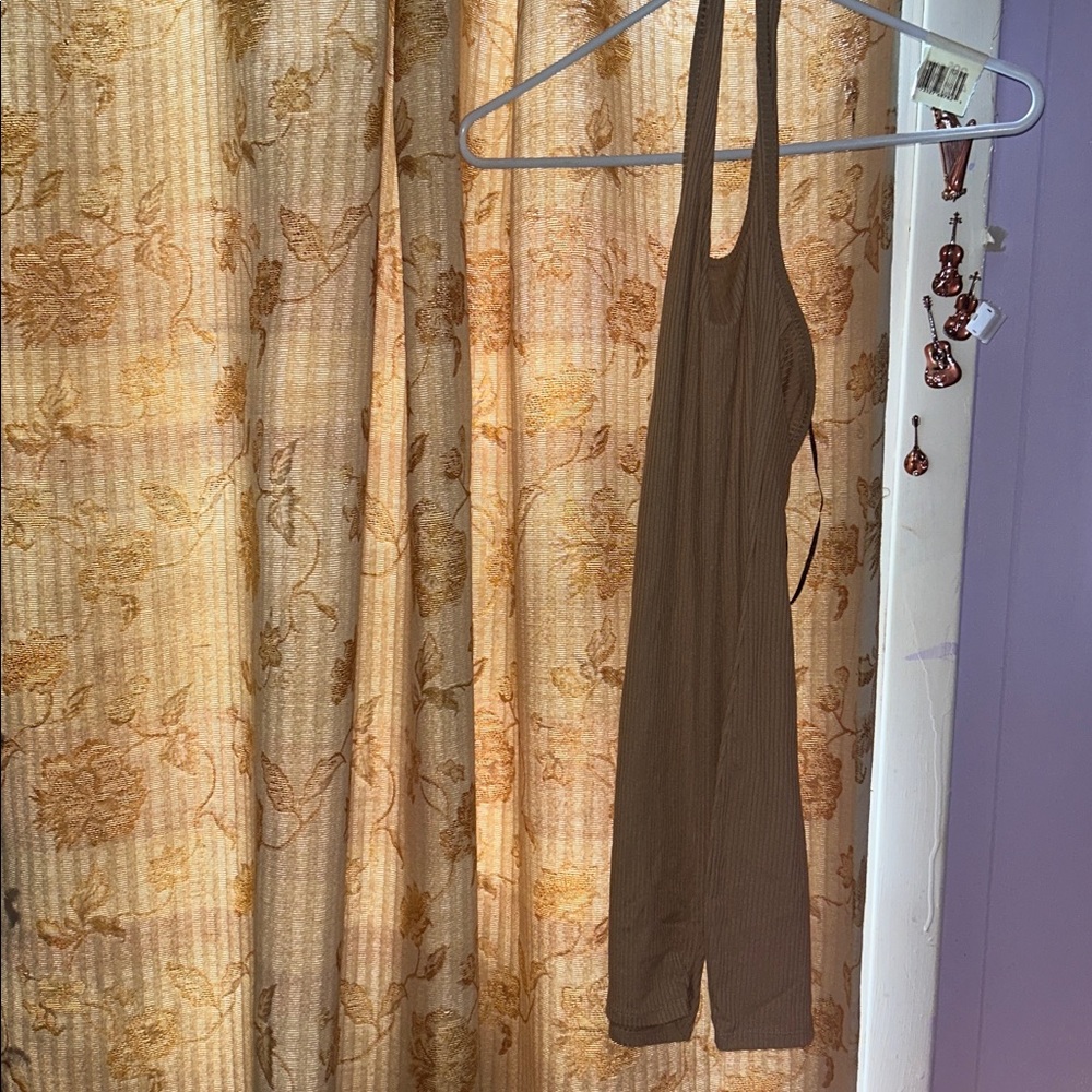 Brown Sleeveless Jumpsuit